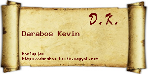 Darabos Kevin névjegykártya
